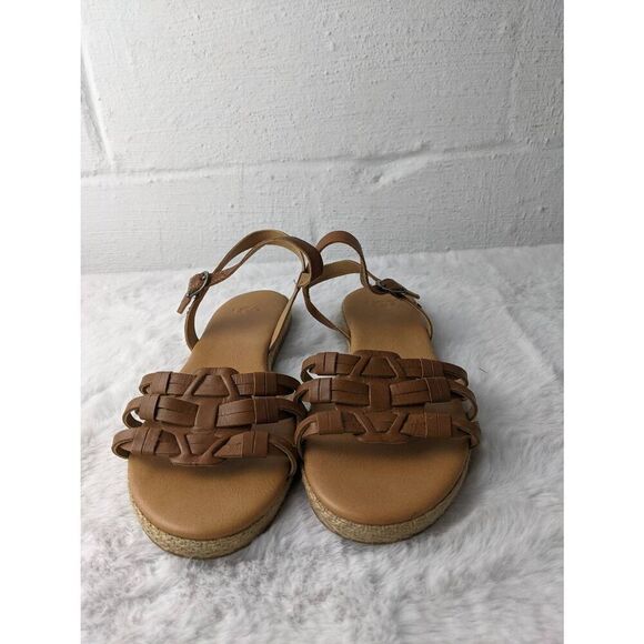 UGG Women’s Larisa Brown Leather Strappy Sandal Size US 7 US - Picture 3 of 7